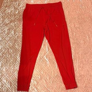 ZYIA Red Elastic Waist Active Joggers